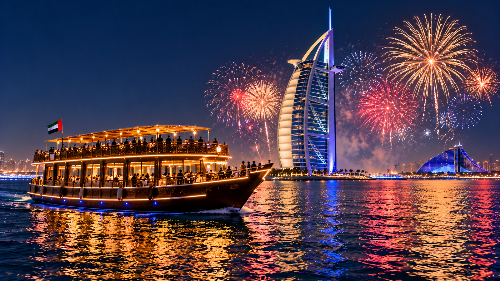 Burj Al Arab Fireworks New Year Cruise